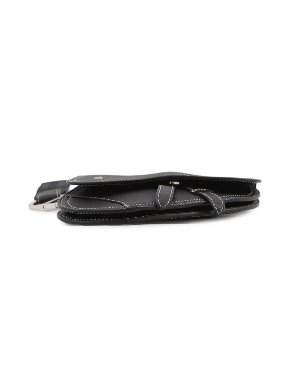 Dior Clutch Kaws Collaboration Saddle Bag Leather Black